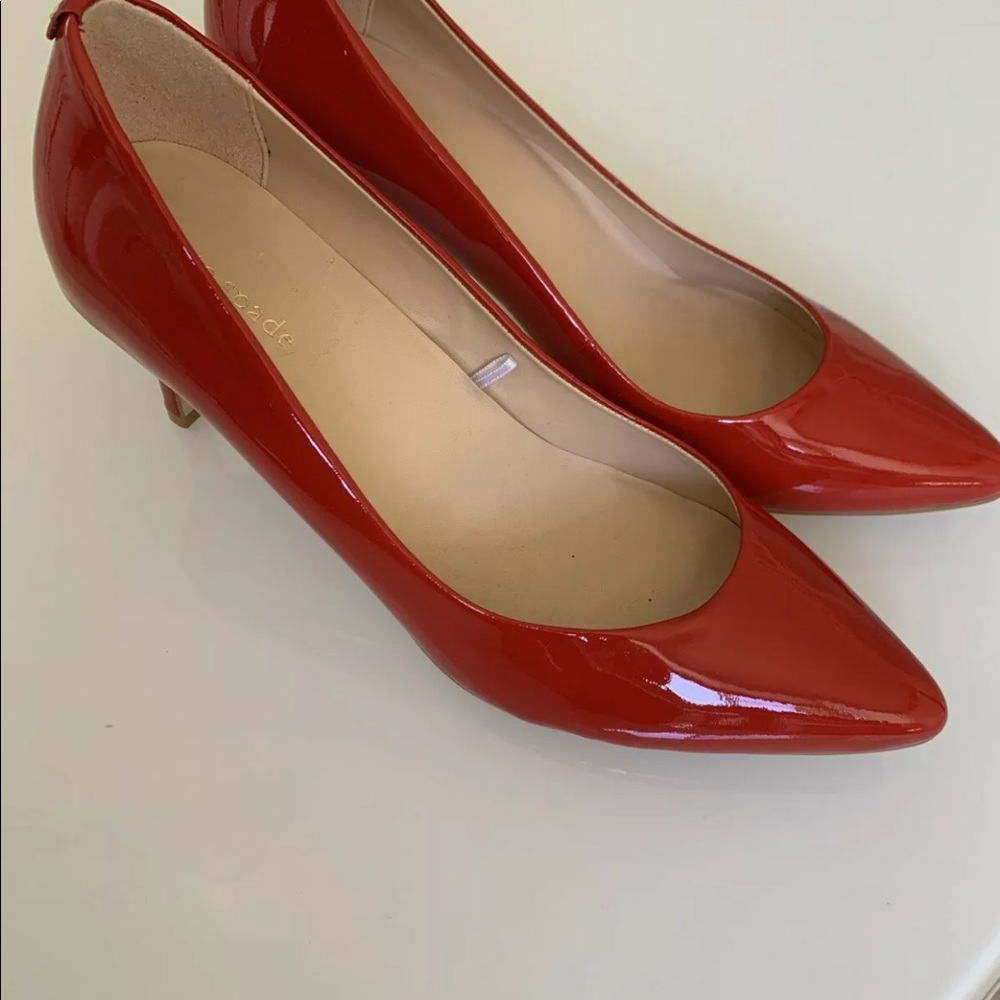 Kate Spade Vida Red Patent Leather Heel Shoe Pump. - Picture 9 of 11